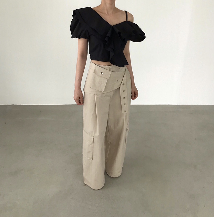 2TWO MOON東大門代購女士新品人氣真品時尚推薦休閑褲口袋2TWO MOON休閑褲