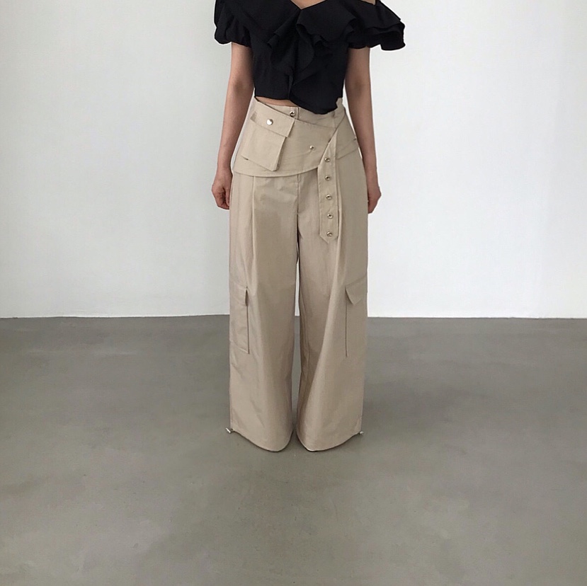 2TWO MOON東大門代購女士新品人氣真品時尚推薦休閑褲口袋2TWO MOON休閑褲圖色1