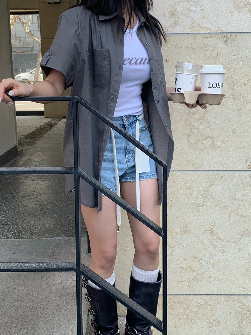 REVE CITE-L韓國直郵女士新品人氣休閑26春夏襯衫蕾絲衫REVE CITE-L襯衫/蕾絲衫