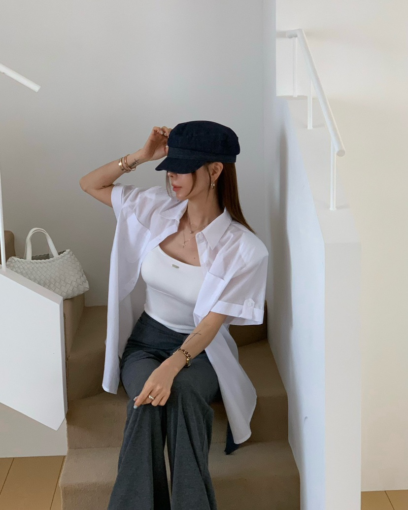 REVE CITE-L韓國直郵女士新品人氣休閑26春夏襯衫蕾絲衫REVE CITE-L襯衫/蕾絲衫