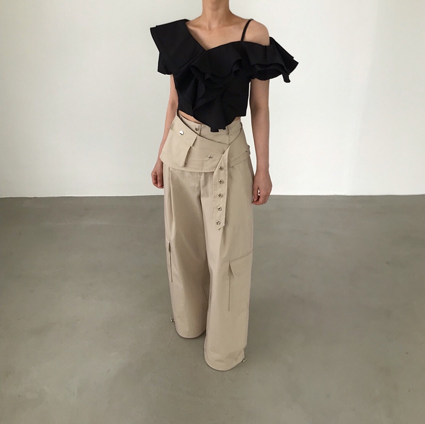 2TWO MOON東大門直郵女裝新品職業熱賣襯衫蕾絲衫不對稱2TWO MOON襯衫/蕾絲衫