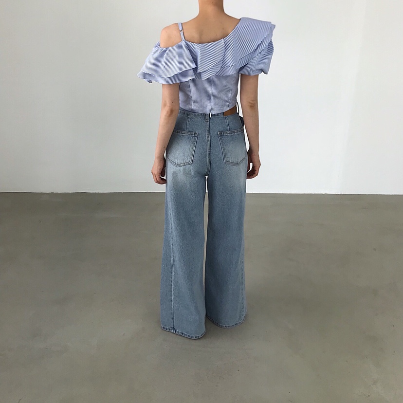 2TWO MOON東大門直郵女裝新品職業熱賣襯衫蕾絲衫不對稱2TWO MOON襯衫/蕾絲衫