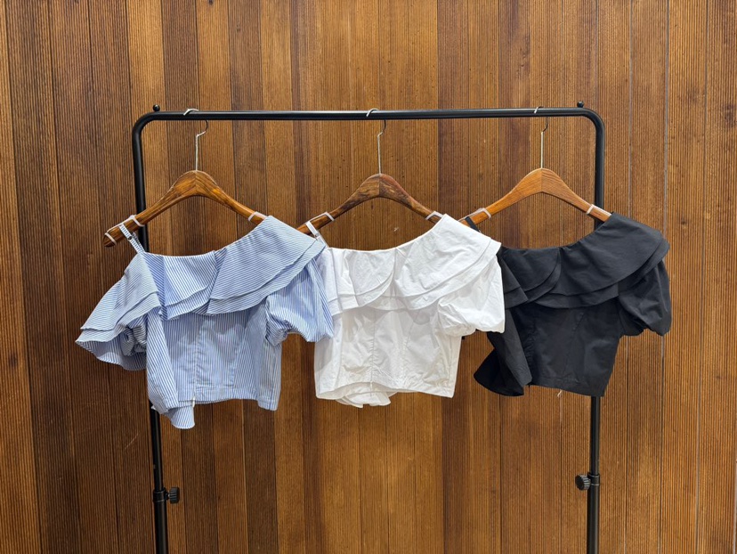 2TWO MOON東大門直郵女裝新品職業熱賣襯衫蕾絲衫不對稱2TWO MOON襯衫/蕾絲衫