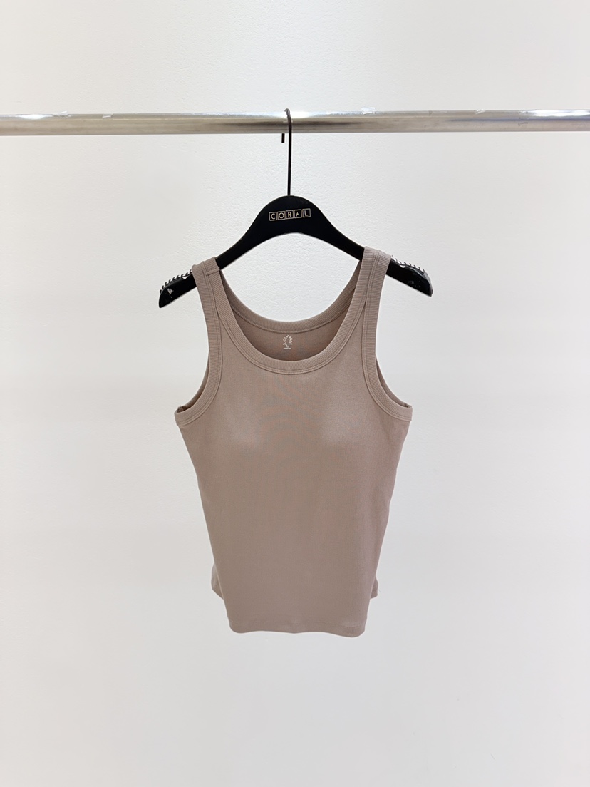 CORAL韓國代購女士新品26春夏時尚推薦職業人氣吊帶背心羅紋CORAL吊帶/背心圖色3