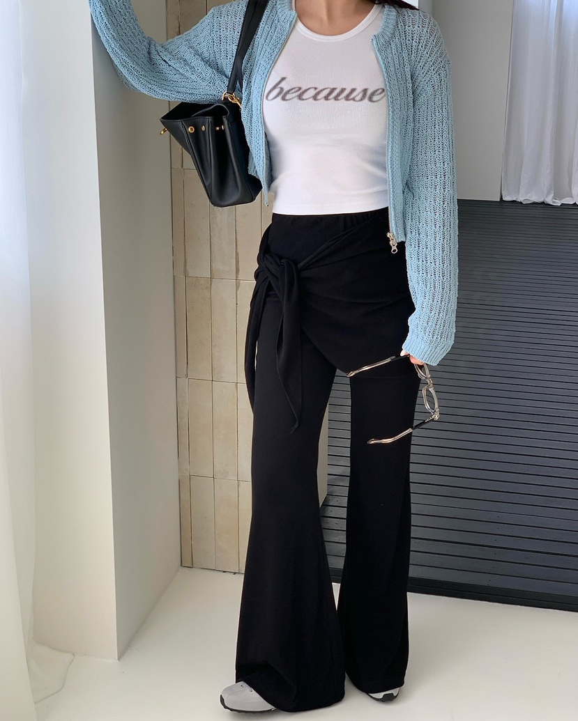 REVE CITE-L東大門實拍女士新品熱賣針織衫華夫格拉鏈開衫REVE CITE-L針織衫