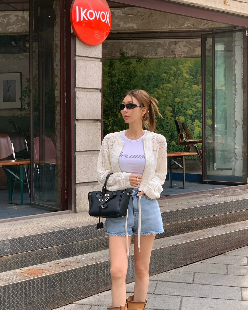 REVE CITE-L東大門實拍女士新品熱賣針織衫華夫格拉鏈開衫REVE CITE-L針織衫圖色2