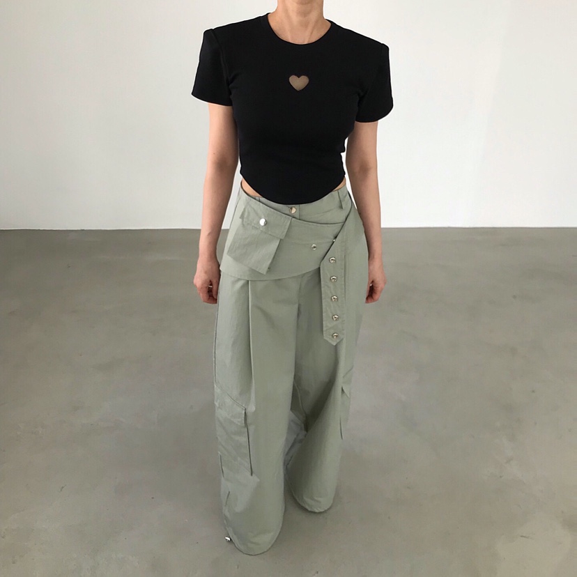 2TWO MOON東大門代購女裝新款26春夏時尚職業真品T恤刺繡2TWO MOONT恤圖色1