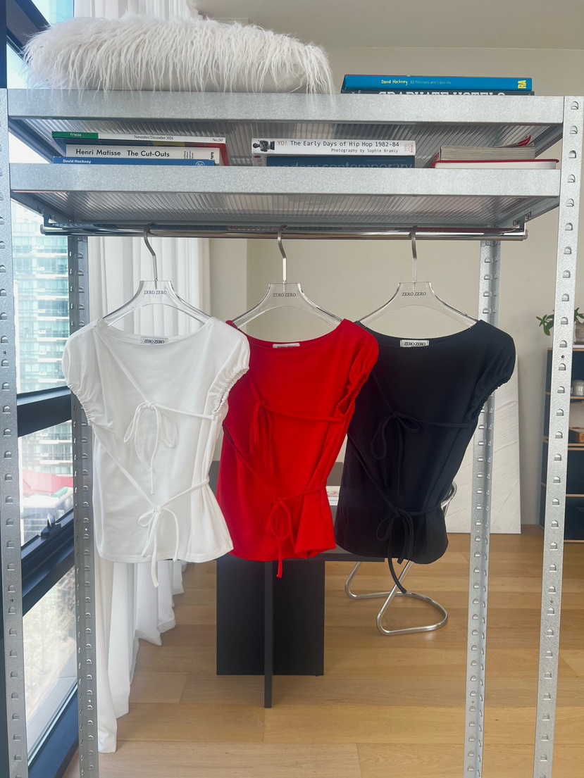 ZEROZERO韓國直郵女士新品熱賣真品26春夏職業推薦T恤泡泡袖ZEROZEROT恤