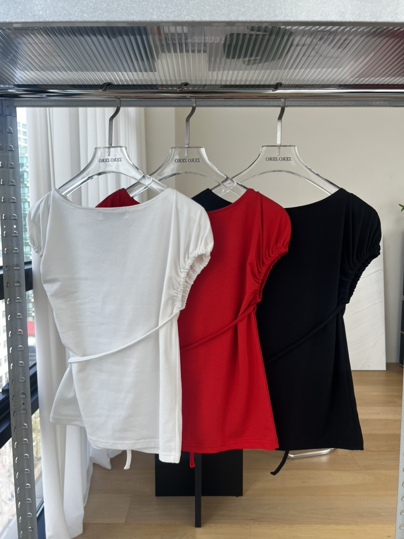 ZEROZERO韓國直郵女士新品熱賣真品26春夏職業推薦T恤泡泡袖ZEROZEROT恤