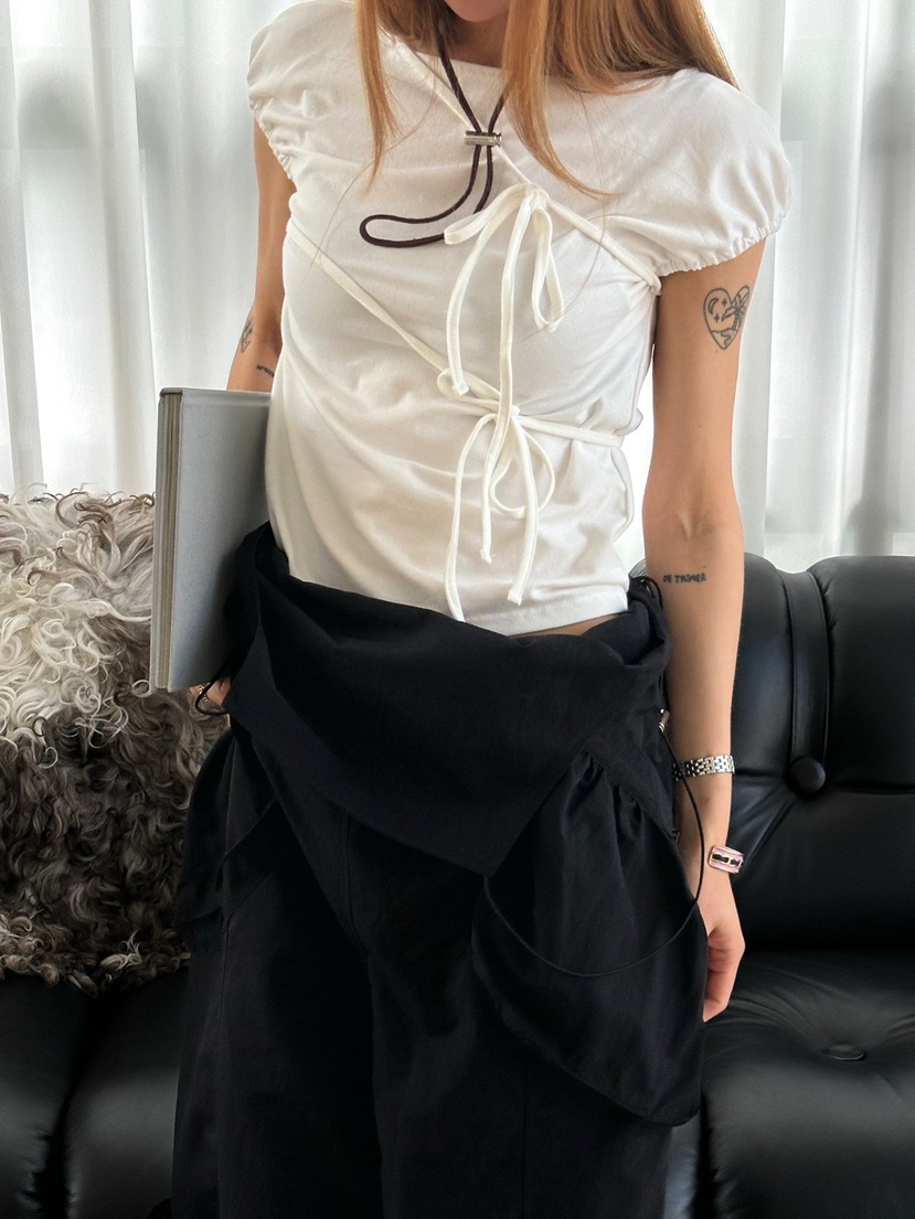 ZEROZERO韓國直郵女士新品熱賣真品26春夏職業推薦T恤泡泡袖ZEROZEROT恤圖色2