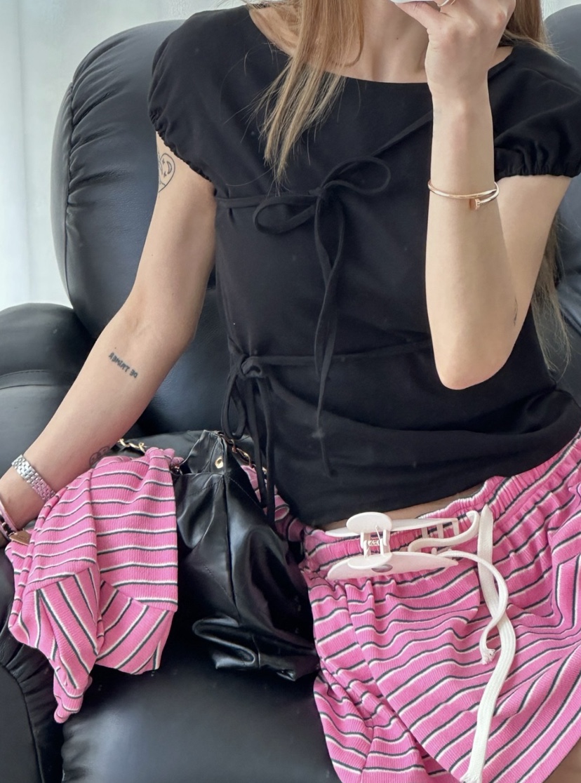 ZEROZERO韓國直郵女士新品熱賣真品26春夏職業推薦T恤泡泡袖ZEROZEROT恤圖色3