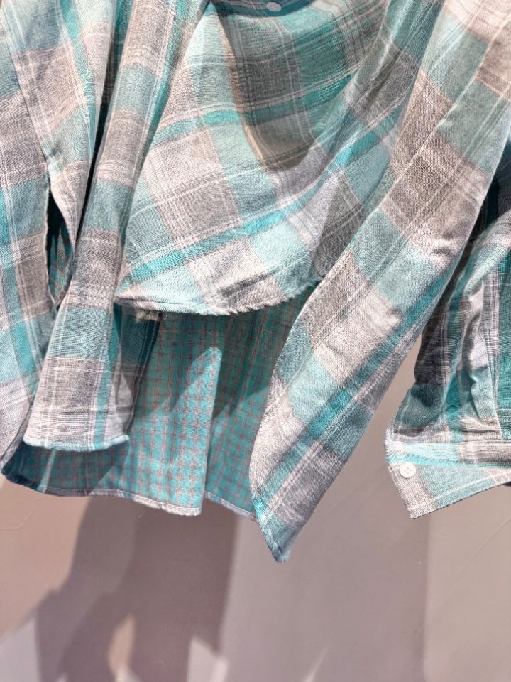 1.3韓國直郵女裝新款熱賣人氣時尚26春夏襯衫蕾絲衫格子1.3襯衫/蕾絲衫