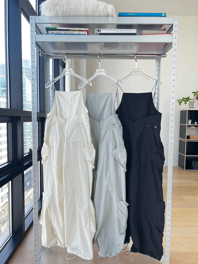 ZEROZERO韓國代購女裝新品26春夏時尚熱賣背帶褲口袋系帶ZEROZERO背帶褲