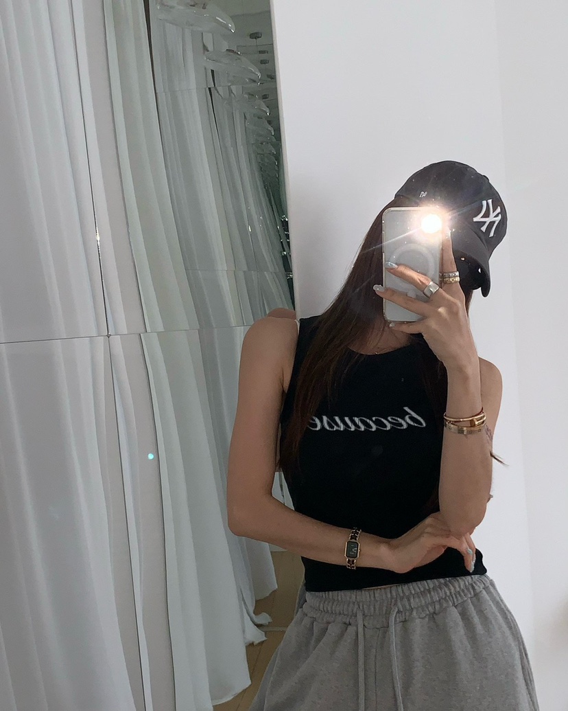 REVE CITE-L韓國直郵女士新品職業時尚真品吊帶背心羅紋REVE CITE-L吊帶/背心