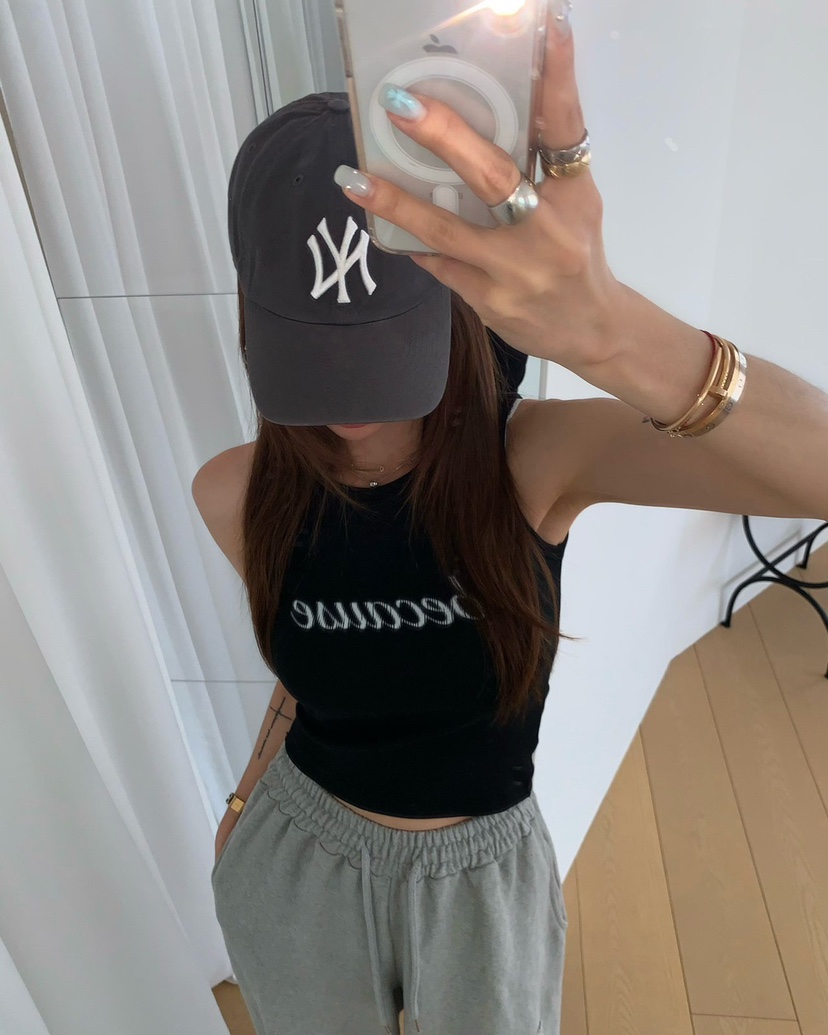 REVE CITE-L韓國直郵女士新品職業時尚真品吊帶背心羅紋REVE CITE-L吊帶/背心