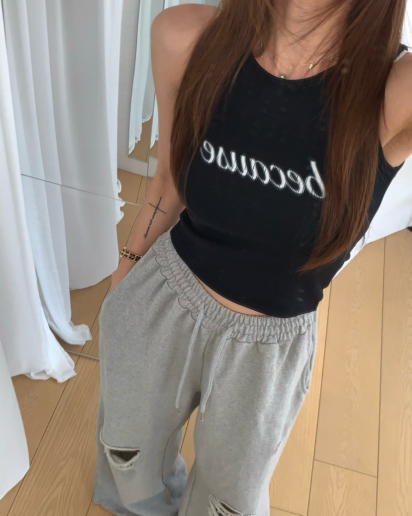 REVE CITE-L韓國直郵女士新品職業時尚真品吊帶背心羅紋REVE CITE-L吊帶/背心