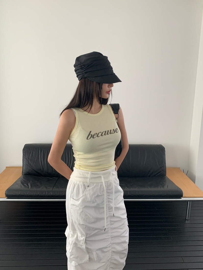 REVE CITE-L韓國直郵女士新品職業時尚真品吊帶背心羅紋REVE CITE-L吊帶/背心圖色1