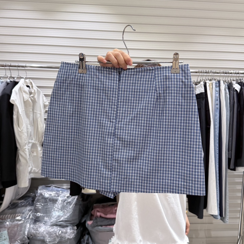 BRICKLANE韓國直郵女士新品職業26春夏真品時尚裙褲格子開衩BRICKLANE裙褲