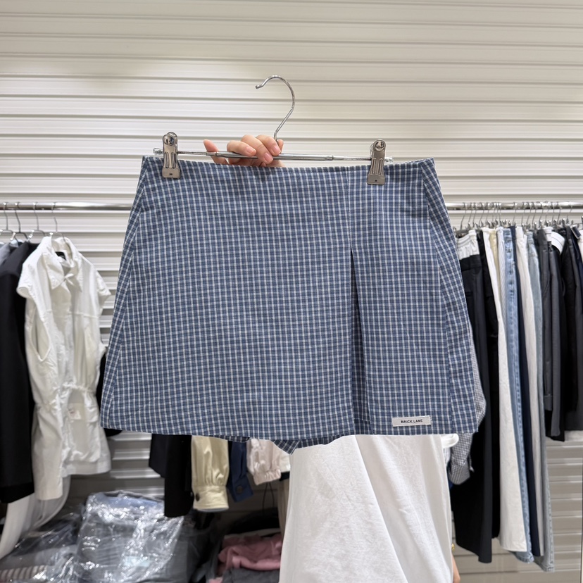 BRICKLANE韓國直郵女士新品職業26春夏真品時尚裙褲格子開衩BRICKLANE裙褲圖色2