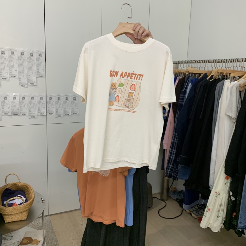 DOHWAJI韓國直郵女裝新品真品人氣時尚推薦休閑26春夏T恤DOHWAJIT恤圖色1