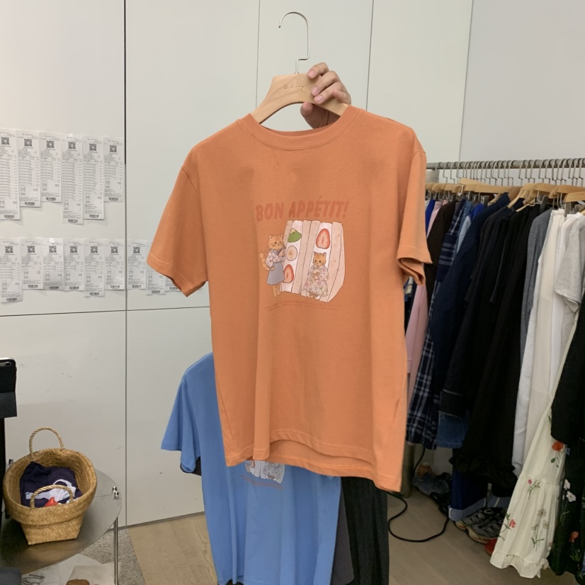 DOHWAJI韓國直郵女裝新品真品人氣時尚推薦休閑26春夏T恤DOHWAJIT恤圖色2