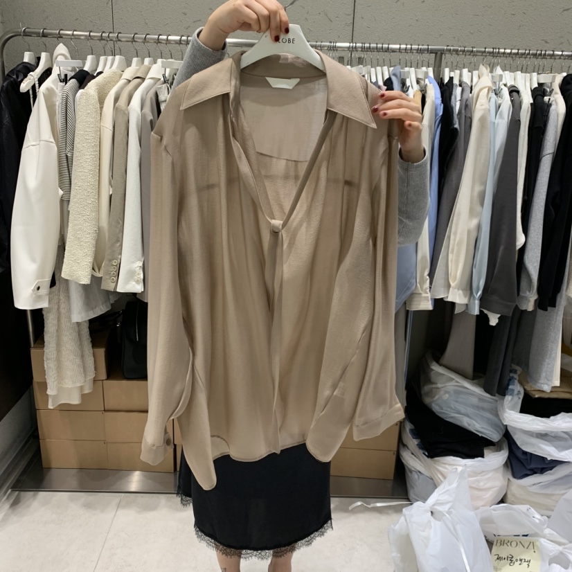 BRONZE東大門實拍女裝新品熱賣真品職業時尚休閑襯衫蕾絲衫BRONZE襯衫/蕾絲衫圖色2