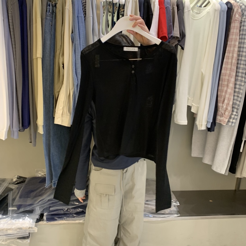 FAVE/FAVOURITE韓國直郵女士新品職業時尚真品熱賣長袖T恤FAVE/FAVOURITE長袖T恤圖色2