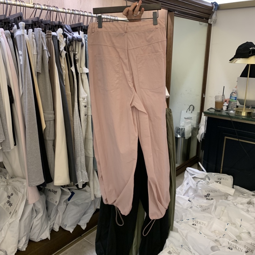VIRKIN東大門直郵女士新款時尚熱賣休閑推薦休閑褲尼龍褶皺VIRKIN休閑褲