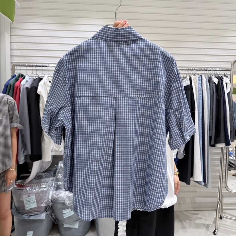 BRICKLANE東大門直郵女士新款職業休閑時尚襯衫蕾絲衫格子BRICKLANE襯衫/蕾絲衫