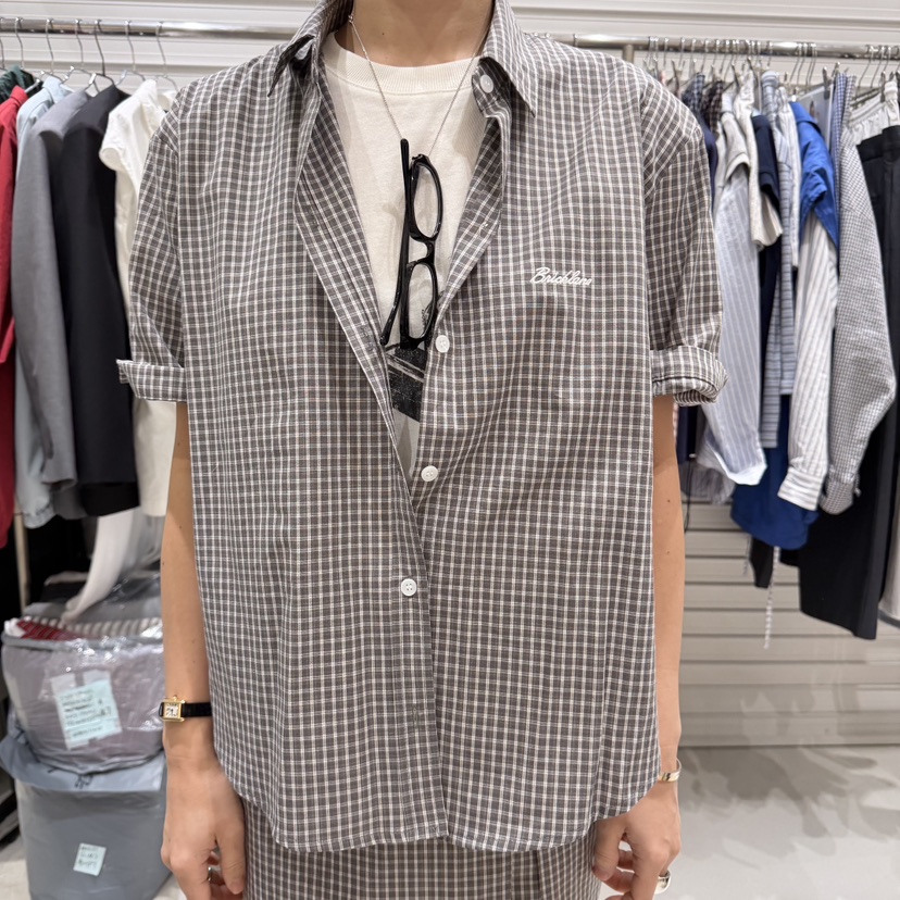 BRICKLANE東大門直郵女士新款職業休閑時尚襯衫蕾絲衫格子BRICKLANE襯衫/蕾絲衫圖色2