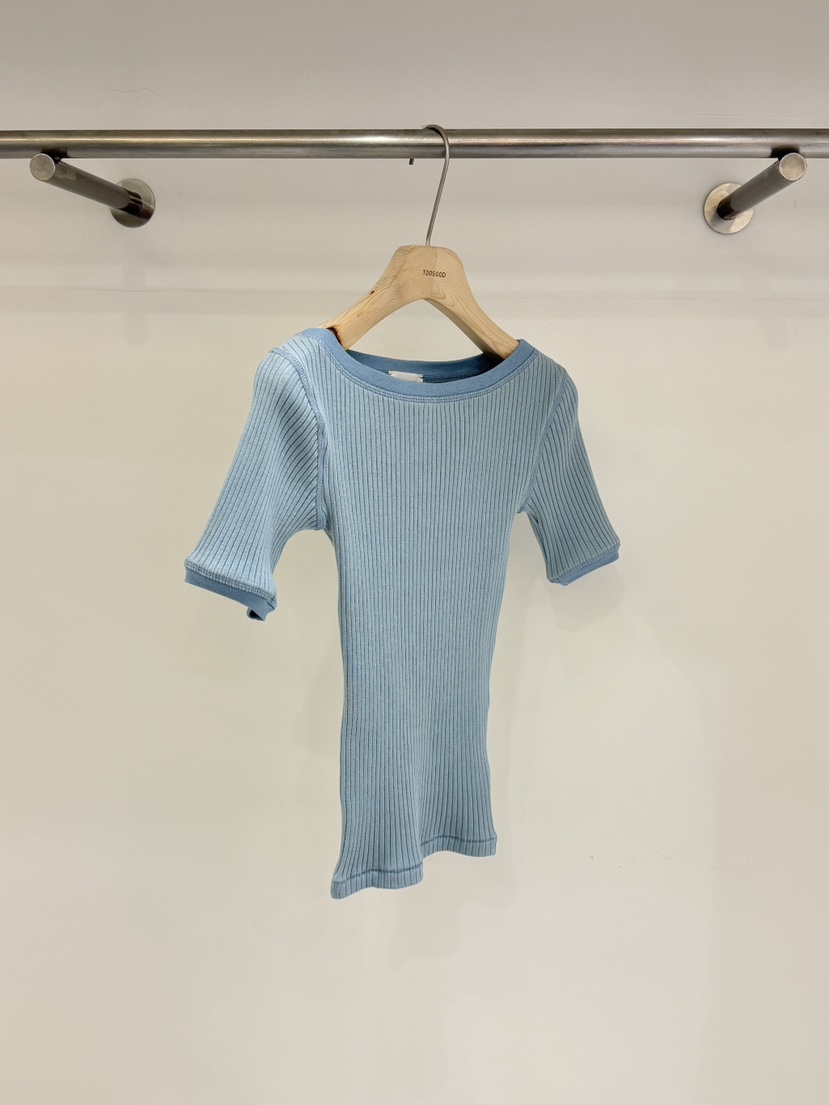 TOOGOOD東大門實拍女裝新品推薦職業熱賣人氣T恤船領羅紋TOOGOODT恤圖色1