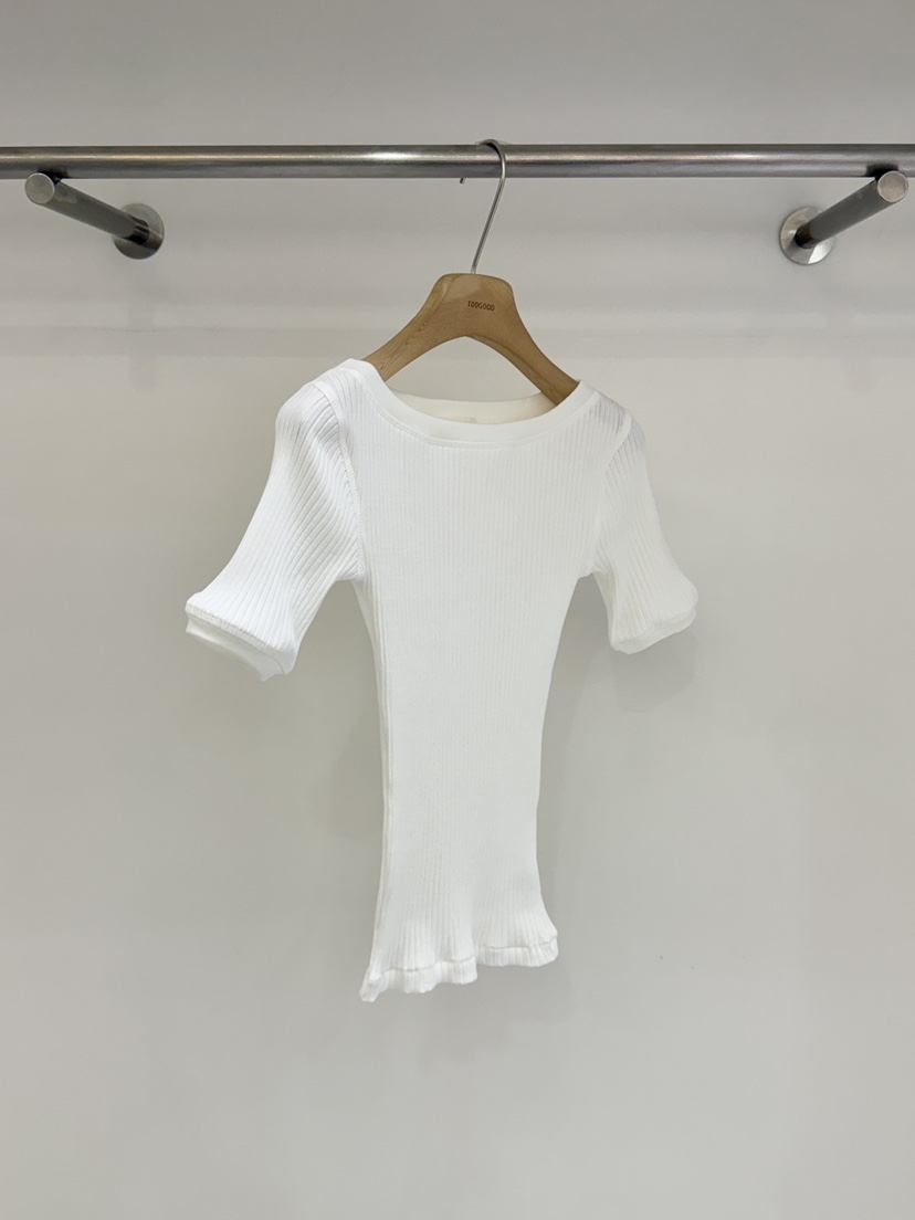 TOOGOOD東大門實拍女裝新品推薦職業熱賣人氣T恤船領羅紋TOOGOODT恤圖色2