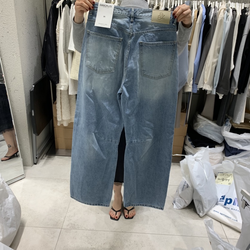 BRONZE韓國直郵女裝新款推薦熱賣26春夏職業休閑時尚牛仔褲BRONZE牛仔褲