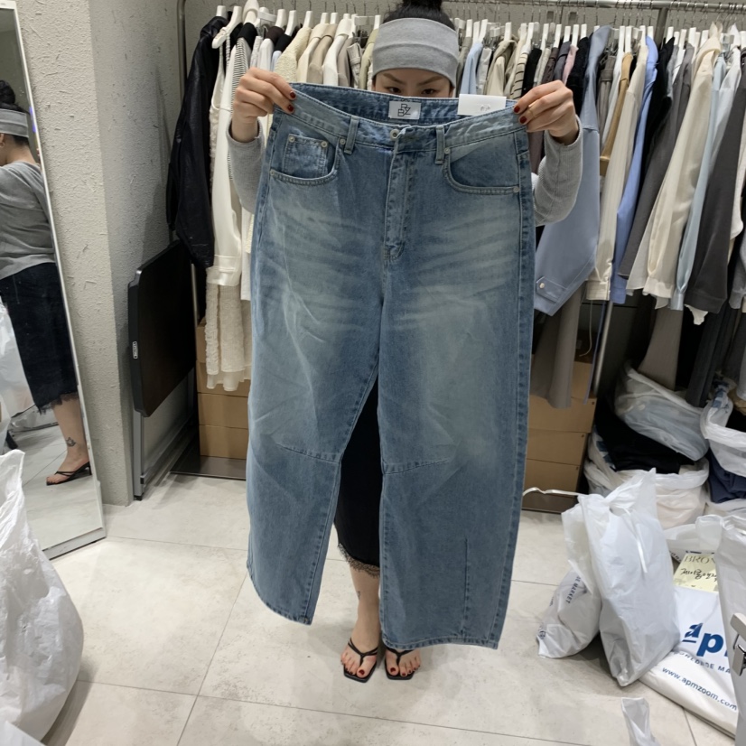 BRONZE韓國直郵女裝新款推薦熱賣26春夏職業休閑時尚牛仔褲BRONZE牛仔褲圖色1