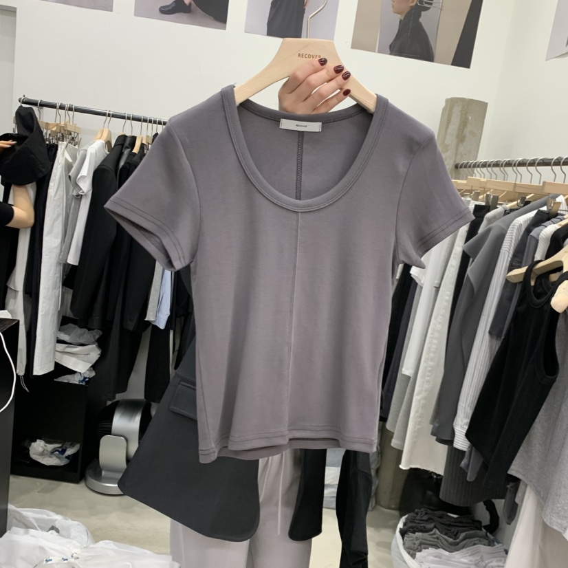 RECOVER東大門代購女士新款人氣26春夏職業熱賣推薦真品T恤RECOVER/MOMENTT恤圖色3