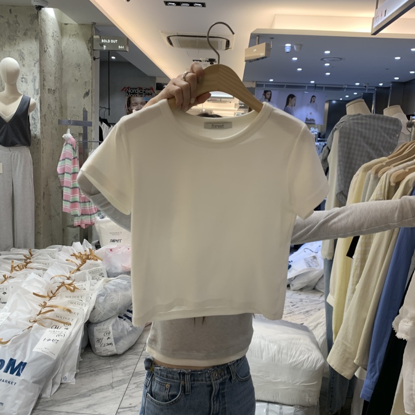 FOREST韓國直郵女裝新款時尚推薦26春夏真品人氣熱賣休閑T恤FORESTT恤圖色1