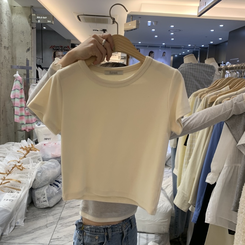 FOREST韓國直郵女裝新款時尚推薦26春夏真品人氣熱賣休閑T恤FORESTT恤圖色2