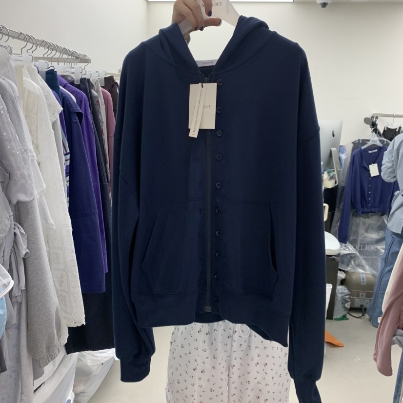 SOLD OUT東大門實拍女士新品人氣職業休閑衛衣拉鏈連帽衫SOLD OUT衛衣圖色1