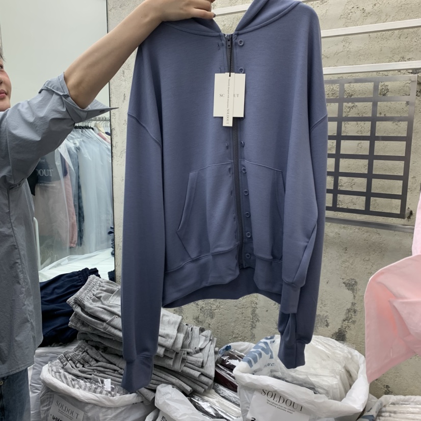 SOLD OUT東大門實拍女士新品人氣職業休閑衛衣拉鏈連帽衫SOLD OUT衛衣圖色3