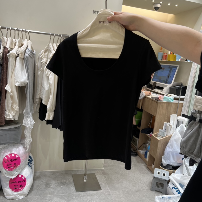 BY FLOW東大門直郵女士新品人氣熱賣26春夏職業時尚真品T恤BY FLOWT恤圖色1