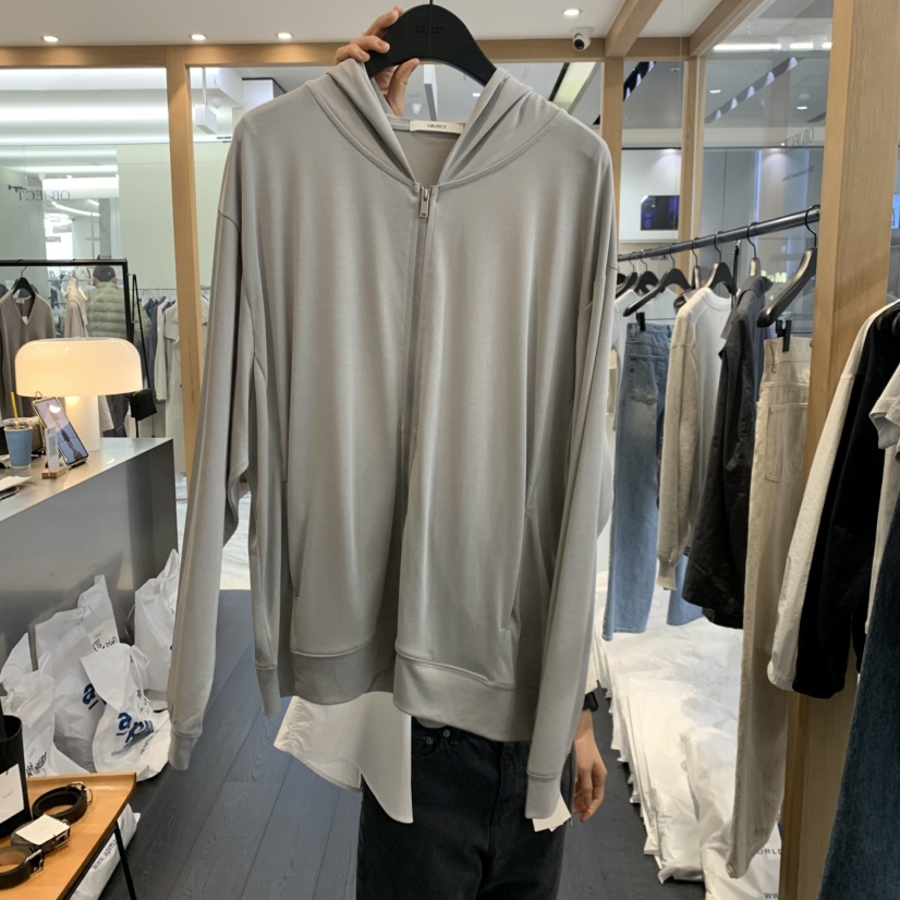 OBJECT韓國代購女士新品26春夏休閑衛衣拉鏈連帽衫莫代爾OBJECT衛衣圖色2