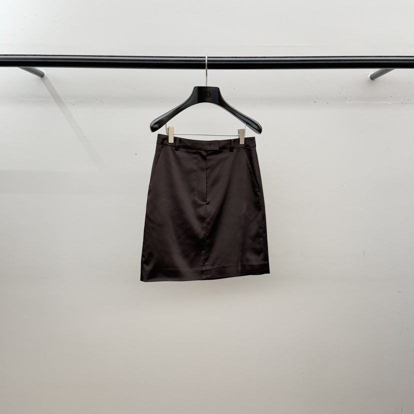 ID韓國代購女士新品真品人氣時尚休閑職業26春夏半身裙中短裙ID半身裙/中短裙圖色3棕色