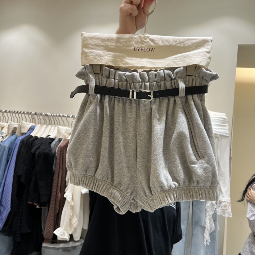 BY FLOW韓國直郵女裝新款26春夏職業真品人氣短褲含腰帶BY FLOW短褲圖色2