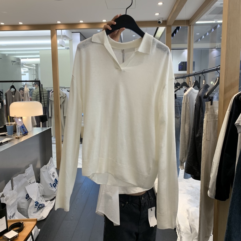 OBJECT韓國代購女裝新款職業熱賣休閑真品時尚針織衫亞麻OBJECT針織衫圖色1