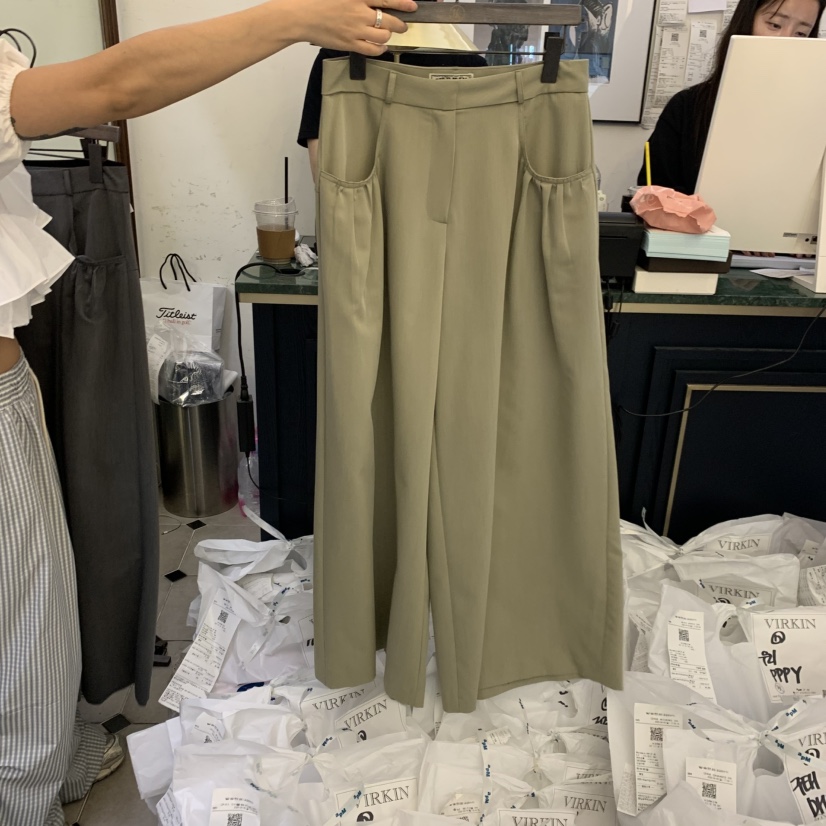 VIRKIN東大門代購女士新款推薦職業時尚26春夏休閑休閑褲VIRKIN休閑褲圖色1