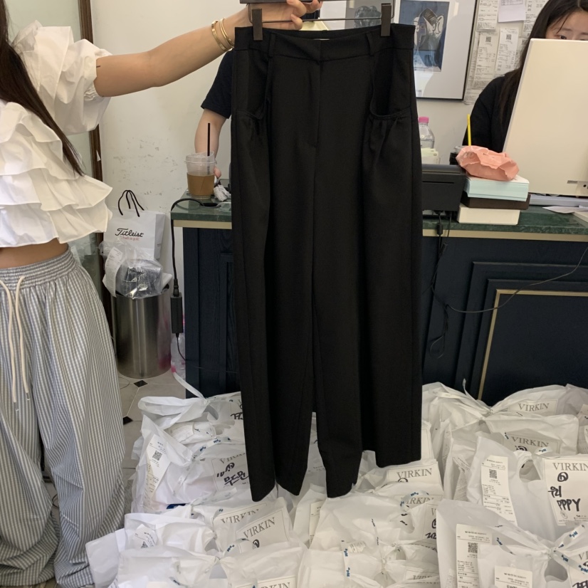 VIRKIN東大門代購女士新款推薦職業時尚26春夏休閑休閑褲VIRKIN休閑褲圖色3