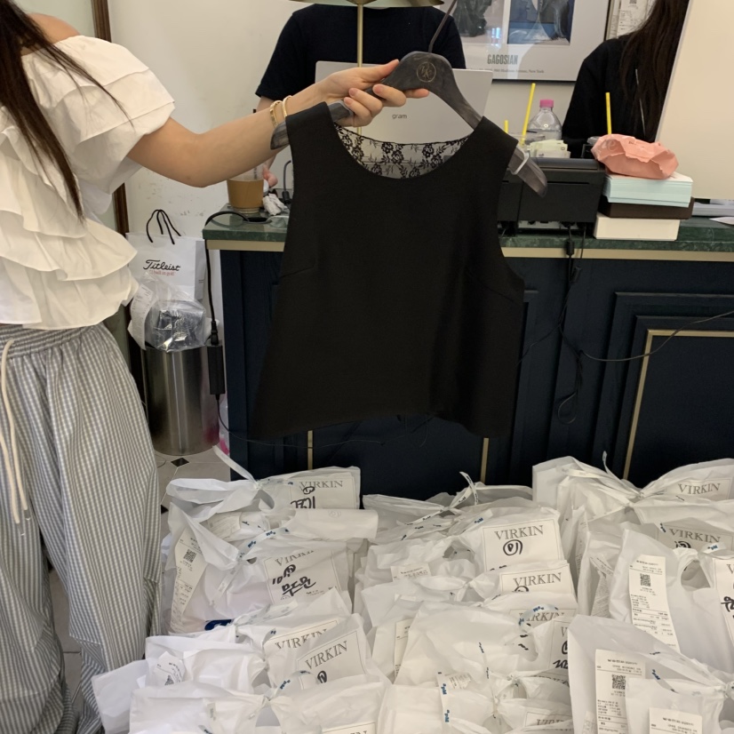 VIRKIN東大門實拍女裝新款人氣推薦真品熱賣吊帶背心蕾絲VIRKIN吊帶/背心圖色2