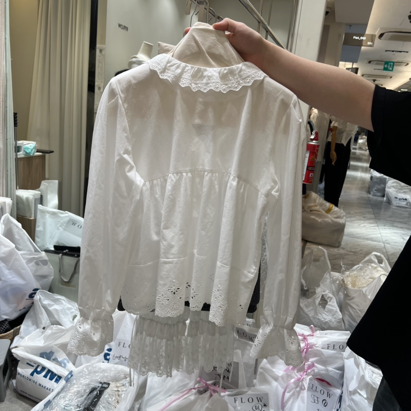 BY FLOW東大門實拍女裝新品休閑人氣職業26春夏襯衫蕾絲衫BY FLOW襯衫/蕾絲衫