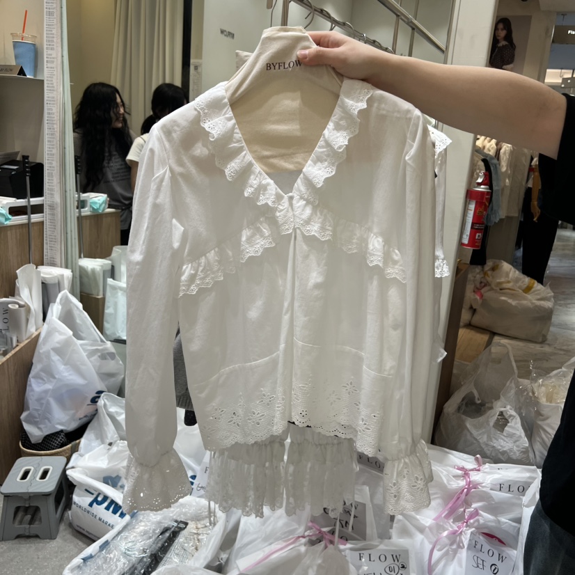 BY FLOW東大門實拍女裝新品休閑人氣職業26春夏襯衫蕾絲衫BY FLOW襯衫/蕾絲衫圖色1