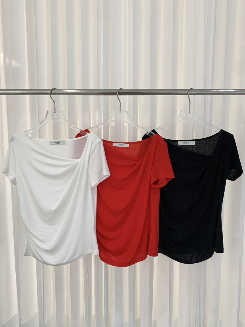FABRIC東大門直郵女裝新款休閑人氣時尚推薦熱賣T恤不對稱FABRICT恤